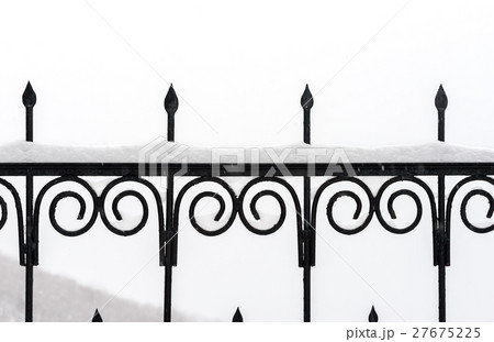 Black metal fence 27675225