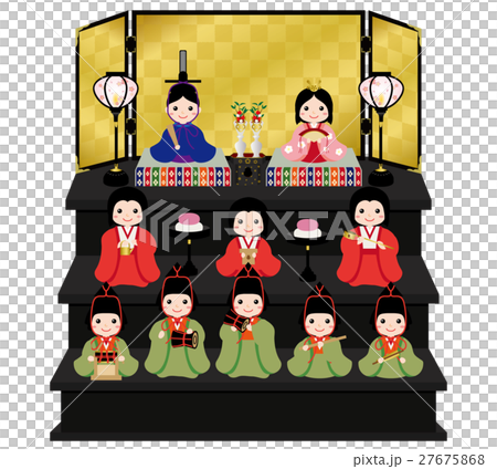 雛人形 十人飾り(黒) 雛人形 十人飾り(黒) 27675868