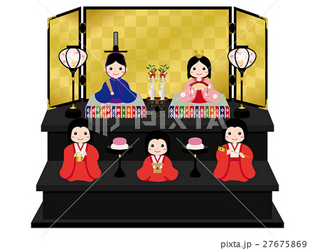 雛人形　五人飾り（黒） 27675869