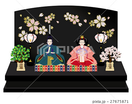 雛人形　親王飾り（黒） 27675871