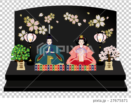 雛人形　親王飾り（黒） 27675871