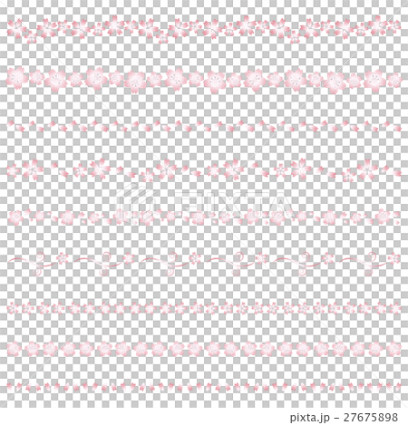さくらの罫線 デザイン素材 さくらの罫線 デザイン素材 27675898