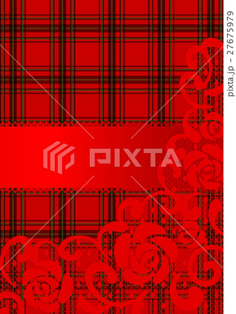 バラの花 レース チェック バックグラウンド バラの花 レース チェック バックグラウンド 27675979