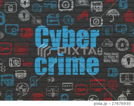 Security concept: Cyber Crime on wall background Security concept: Cyber Crime on wall background 27676930