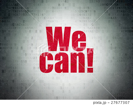 Finance concept: We Can! on Digital Data Paper 27677307