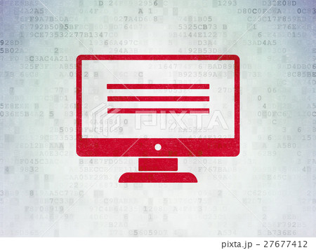 Web development concept: Monitor on Digital Data Web development concept: Monitor on Digital Data 27677412