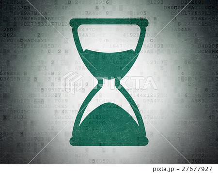Time concept: Hourglass on Digital Data Paper 27677927
