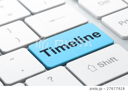 Time concept: Timeline on computer keyboard 27677928