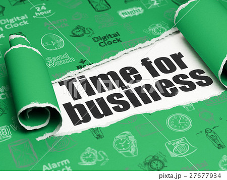 Time concept: black text Time for Business under 27677934