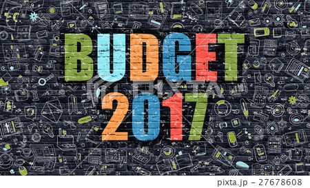 Budget 2017 Concept with Doodle Design Icons. 27678608