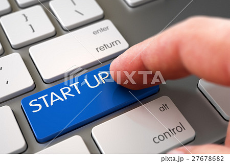 Hand Finger Press Start Up Keypad. 3D. Hand Finger Press Start Up Keypad. 3D. 27678682