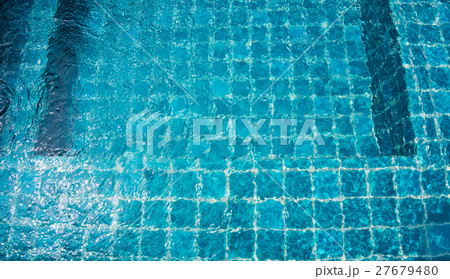 Blue ripped water in swimming pool 27679480