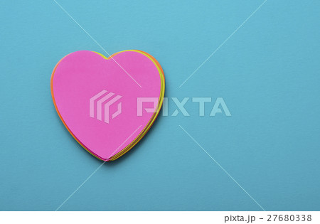 heart-shaped sticky notes heart-shaped sticky notes 27680338