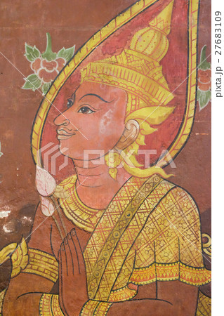 Thai arts wall painting 27683109