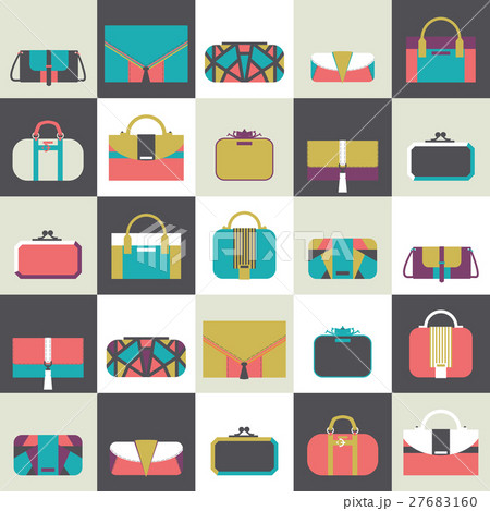 Seamless pattern with fashion bags and clutches 27683160
