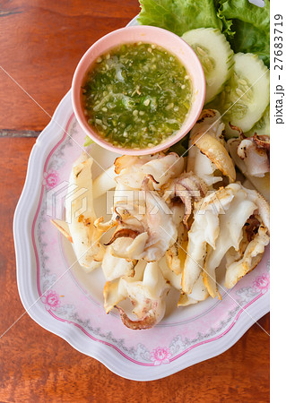 grilled squid grilled squid 27683719