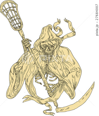 Grim Reaper Lacrosse Stick Drawing Grim Reaper Lacrosse Stick Drawing 27684007