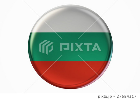 Badge with flag of Bulgaria, 3D rendering Badge with flag of Bulgaria, 3D rendering 27684317