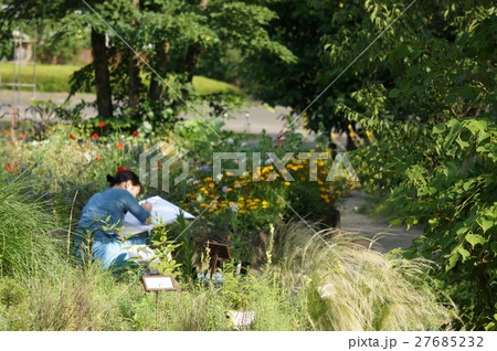 絵を描く少女 絵を描く少女 27685232