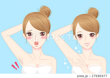 cartoon woman do epilator 27686977