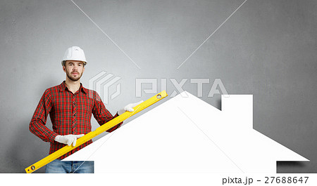 Builder man with level 27688647