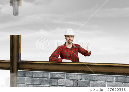 Builder man with level 27690558