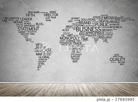 World map in typography World map in typography 27693995