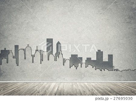 City design on wall City design on wall 27695030