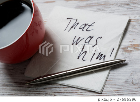 Message written on napkin Message written on napkin 27696596