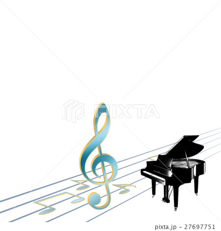 ピアノ演奏会 コンサート 譜面のイラスト素材