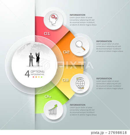 Design circle infographic 4 options,   27698618