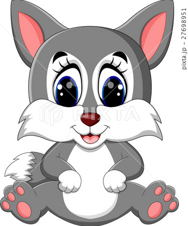 Cute wolf cartoon - Stock Illustration [27698951] - PIXTA