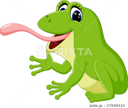 Cute frog cartoon 27699434