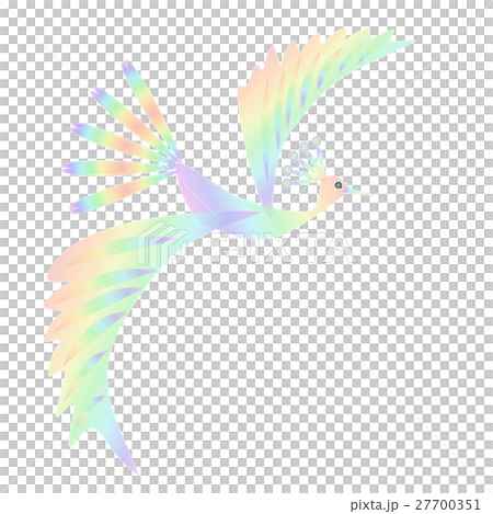 虹色の鳥 夢 希望のイメージイラストのイラスト素材