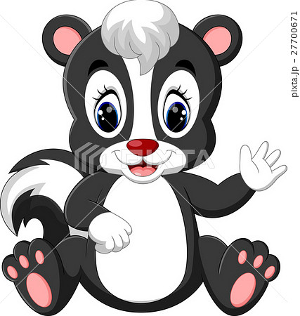 illustration of baby skunk cartoon 27700671