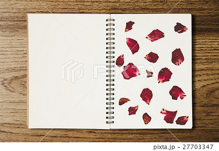 Press dried rose petals, photo album  27703347