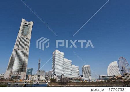 横浜みなとみらい地区主要部を超広角撮影 27707524