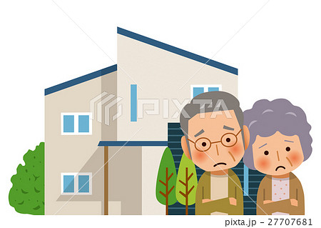 悩むシニア夫婦 悩むシニア夫婦 27707681