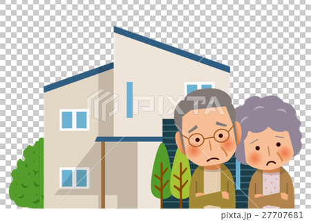 悩むシニア夫婦 悩むシニア夫婦 27707681