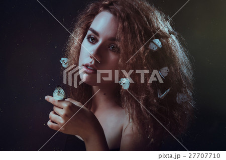 Woman and butterflies Woman and butterflies 27707710