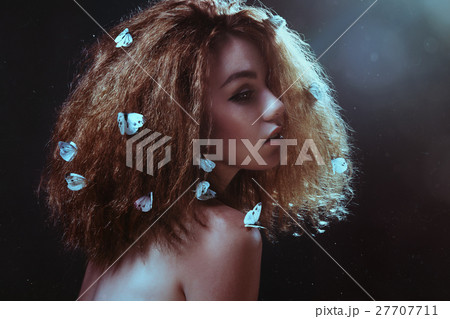 Woman and butterflies Woman and butterflies 27707711