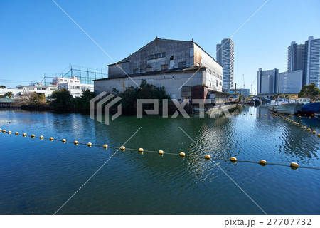 神奈川台場跡付近の運河、横浜市神奈川区 27707732