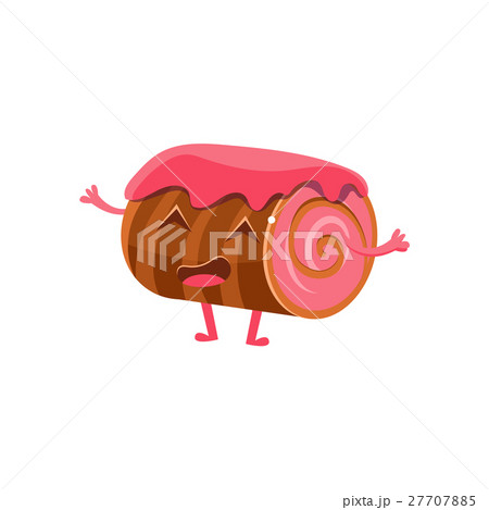 Chocolate Biscuit Roll With Strawberry Jam, Sweet Chocolate Biscuit Roll With Strawberry Jam, Sweet 27707885