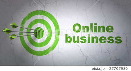 Finance concept: target and Online Business on Finance concept: target and Online Business on 27707980