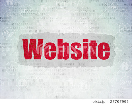 Web design concept: Website on Digital Data Paper 27707995
