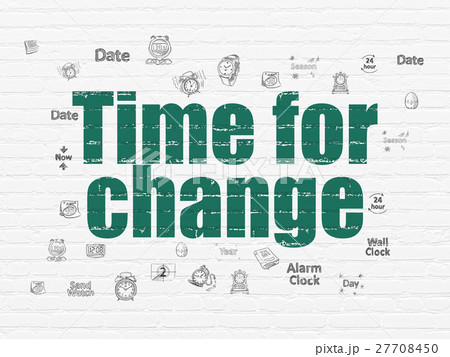 Timeline concept: Time for Change on wall 27708450