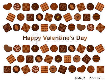 バレンタインデー チョコレート イラスト カードのイラスト素材 27710765 Pixta