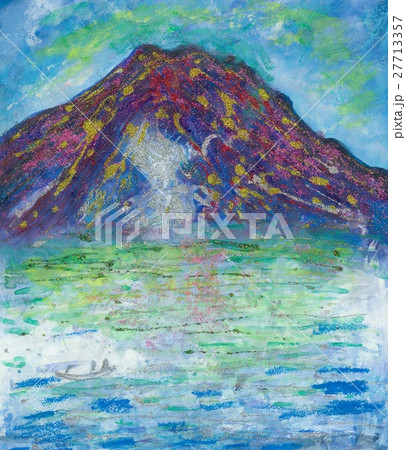 霧の桜島 27713357