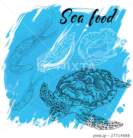 Vector illustration a seafood restaurant menu 27714688
