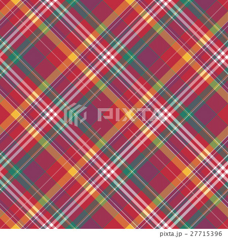 Check colored diagonal plaid madras seamless  27715396